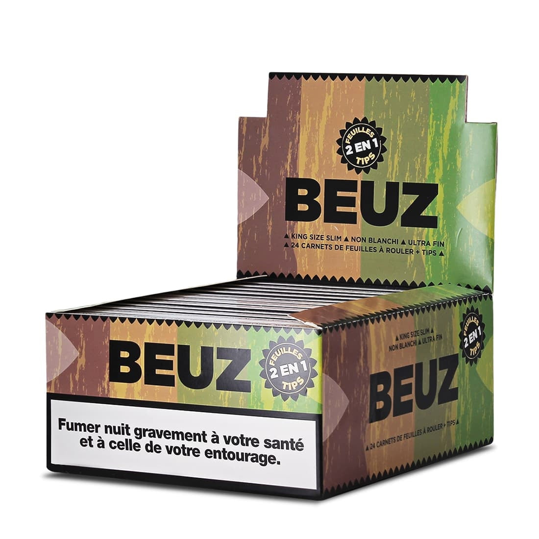 Feuilles Beuz Brown Slim avec Cartons x24