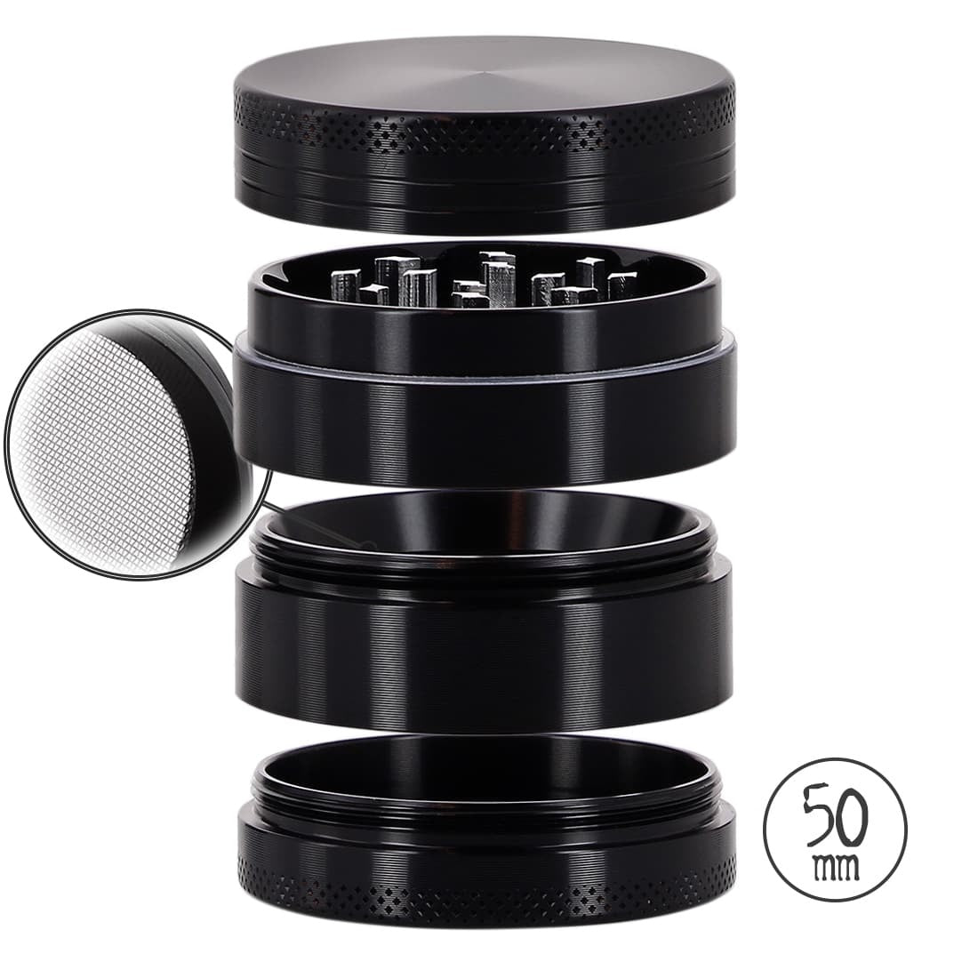 Grinder Dark Dice 4 Parties 50 mm – Gun